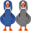 Desk Goose Outfits 7 inches Mini Desk Goose Clothing Desktop Goose Outfits Mini Porch Goose Hoodies Accessory 2 Pieces (Blue and Grey) view 1