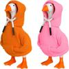 Desk Goose Outfits 7 inches Mini Desk Goose Clothing Desktop Goose Outfits Mini Porch Goose Hoodies Accessory 2 Pieces (Orange and Pink) view 1