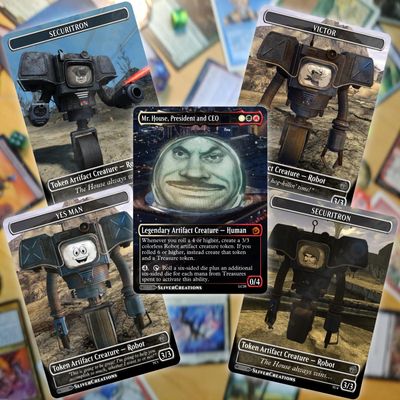 SliverCreations Magic The Gathering [Fallout New Vegas: Securitron Construct Set + Mr. House Proxy] Victor | Yes Man | Police | Military | Vegas Sphere