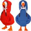 Desk Goose Outfits 7 inches Mini Desk Goose Clothing Desktop Goose Outfits Mini Porch Goose Hoodies Accessory 2 Pieces (Blue and Red) view 1