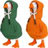 Desk Goose Outfits 7 inches Mini Desk Goose Clothing Desktop Goose Outfits Mini Porch Goose Hoodies Accessory 2 Pieces (Orange and Green) view 1