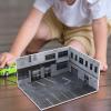 1/64 Scale Model Car Display Case Diorama for Toy Cars Desktop Decor Scene Layout Vehicle Model Display Stand Parking Scenery view 2