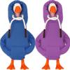 Desk Goose Outfits 7 inches Mini Desk Goose Clothing Desktop Goose Outfits Mini Porch Goose Hoodies Accessory 2 Pieces (Blue and Purple) view 1