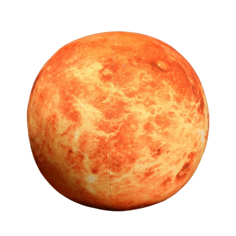 10.6 Planet Plush Soft Planet Plush Plush Pillow Toys Stuffed 3D Moon,Earth,Sun Plushie Doll Cute Solar System Planet Toy Gifts for Kids and Bedroom Sofa Home Decor (Venus)