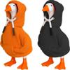 Desk Goose Outfits 7 inches Mini Desk Goose Clothing Desktop Goose Outfits Mini Porch Goose Hoodies Accessory 2 Pieces (Black and Orange) view 1