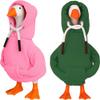 Desk Goose Outfits 7 inches Mini Desk Goose Clothing Desktop Goose Outfits Mini Porch Goose Hoodies Accessory 2 Pieces (Pink and Green) view 1