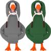 Desk Goose Outfits 7 inches Mini Desk Goose Clothing Desktop Goose Outfits Mini Porch Goose Hoodies Accessory 2 Pieces (Grey and Green) view 1