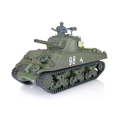 TOUCAN RC HOBBY Pro.Edition RTR 1/16 TK7.0 Henglong Plastic M4A3 Sherman RC Tank 3898 360 Turret Barrel Recoil BB Airsoft Smoke Effect IR Battle with Sticter