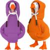 Desk Goose Outfits 7 inches Mini Desk Goose Clothing Desktop Goose Outfits Mini Porch Goose Hoodies Accessory 2 Pieces (Purple and Orange) view 1