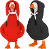Desk Goose Outfits 7 inches Mini Desk Goose Clothing Desktop Goose Outfits Mini Porch Goose Hoodies Accessory 2 Pieces (Red and Black) view 1