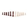 32Pcs Wooden Chess Pieces Figurine Pieces Brain Teaser Checkers Games Wood Chessmen Chess Figures for Club Office School, L view 1