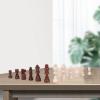 32Pcs Wooden Chess Pieces Figurine Pieces Brain Teaser Checkers Games Wood Chessmen Chess Figures for Club Office School, L view 2