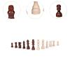 32Pcs Wooden Chess Pieces Figurine Pieces Brain Teaser Checkers Games Wood Chessmen Chess Figures for Club Office School, L view 3