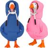 Desk Goose Outfits 7 inches Mini Desk Goose Clothing Desktop Goose Outfits Mini Porch Goose Hoodies Accessory 2 Pieces (Pink and Blue) view 1