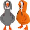 Desk Goose Outfits 7 inches Mini Desk Goose Clothing Desktop Goose Outfits Mini Porch Goose Hoodies Accessory 2 Pieces (Grey and Orange) view 1