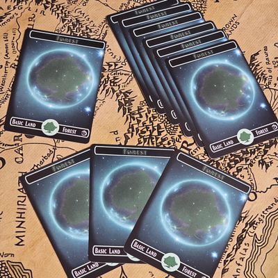 SliverCreations Commander | Basic Lands Set of 10 (Space Forests)