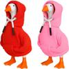 Desk Goose Outfits 7 inches Mini Desk Goose Clothing Desktop Goose Outfits Mini Porch Goose Hoodies Accessory 2 Pieces (Red and Pink) view 1