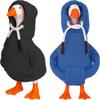 Desk Goose Outfits 7 inches Mini Desk Goose Clothing Desktop Goose Outfits Mini Porch Goose Hoodies Accessory 2 Pieces (Black and Blue) view 1