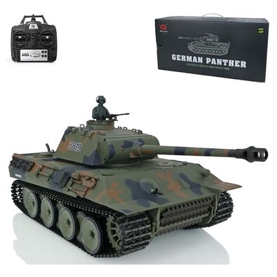 TOUCAN RC HOBBY Pro.Edition RTR 2.4Ghz Henglong 1/16 TK7.0 Plastic German Panther V RTR RC Tank 3819 360 Turret BB Airsoft Smoke Effect IR Battle with Sticter for Ages 14+