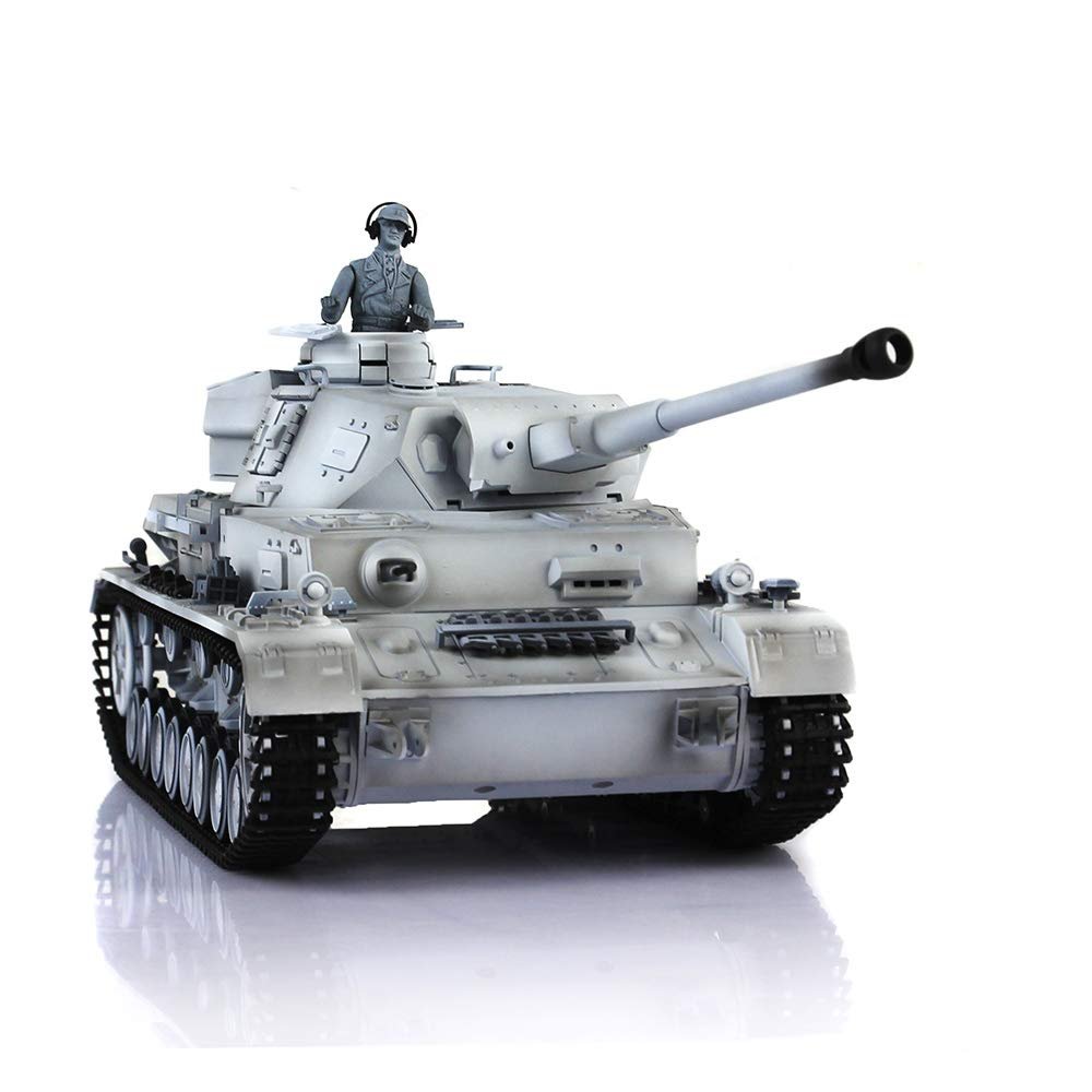 TOUCAN RC HOBBY Pro.Edition RTR Henglong 2.4GHz 1/16 Snow TK7.0 Plastic German Panzer IV F2 RTR RC Tank Model 3859 BB Airsoft Smoke Effect IR Battle with Sticter for Ages 14+