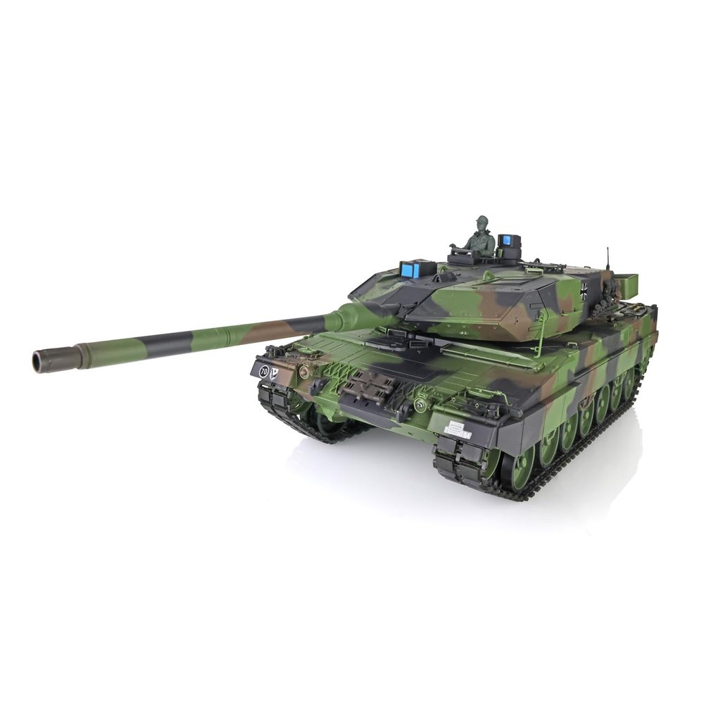 TOUCAN RC HOBBY Pro.Edition RTR 2.4Ghz Henglong 1/16 TK7.0 Plastic Leopard2A6 RTR RC Tank 3889 with 360 Turret BB Airsoft Smoke Effect IR Battle with Sticter