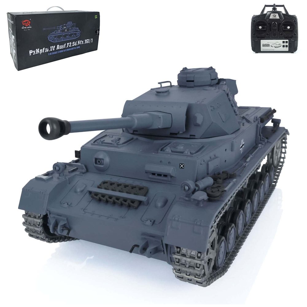 TOUCAN RC HOBBY Pro.Edition RTR Henglong 1/16 TK7.0 Upgraded Panzer IV F2 RTR RC Tank 3859 with 360 Turret BB Airsoft Smoke Effect IR Battle with Sticter for Ages 14+