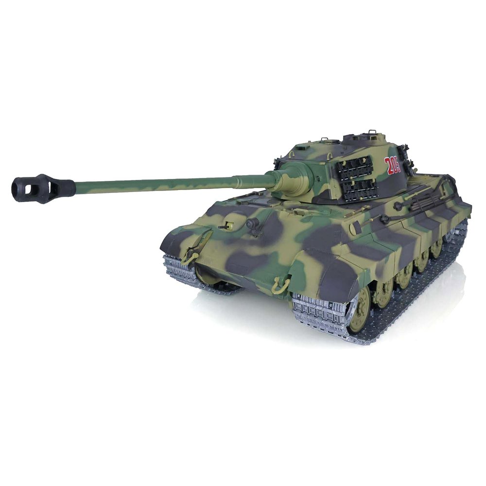 TOUCAN RC HOBBY Pro.Edition RTR 1/16 TK7.0 Henglong Upgraded FPV Barrel Recoil King Tiger RC Tank 3888A 360 BB Airsoft Smoke Effect IR Battle with Sticter