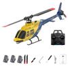 BrickCraftWorks 1/42 Scale BELL206 RC Helicopter, 2.4G 4CH Single Rotor Flybarless Mini 3D Stunt RC Helicopter Model with Optical Flow Altitude Hold 6-Axis Gyro view 1