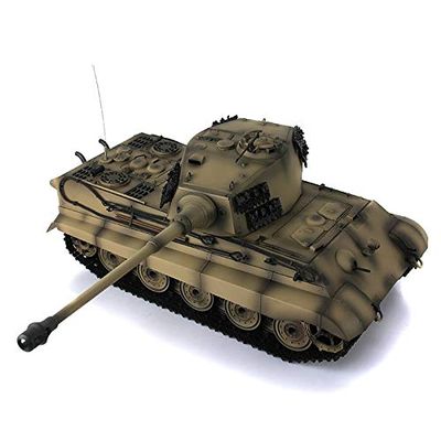 TOUCAN RC HOBBY Pro.Edition RTR Henglong FPV 1/16 TK7.0 Barrel Recoil King Tiger RC Tank 3888A Metal BB Airsoft Smoke Effect IR Battle with Sticter for Ages 14+
