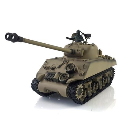 TOUCAN RC HOBBY Pro.Edition RTR Henglong 1/16 TK7.0 M4A3 Sherman RC Tank 3898 Barrel Recoil 360 Metal BB Airsoft Smoke Effect IR Battle with Sticter for Ages 14+
