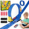 Flexible Race Track for Kids, 16.5 Ft Flex Track Set with 4 Cars & 4 Suction Cups | Roll Up Race Car Track for Indoor & Outdoor Play | Portable Toy Car Ramp Track for Boys & Girls| Birthday Gift view 1