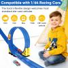 Flexible Race Track for Kids, 16.5 Ft Flex Track Set with 4 Cars & 4 Suction Cups | Roll Up Race Car Track for Indoor & Outdoor Play | Portable Toy Car Ramp Track for Boys & Girls| Birthday Gift view 2