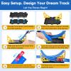 Flexible Race Track for Kids, 16.5 Ft Flex Track Set with 4 Cars & 4 Suction Cups | Roll Up Race Car Track for Indoor & Outdoor Play | Portable Toy Car Ramp Track for Boys & Girls| Birthday Gift view 3