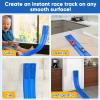 Flexible Race Track for Kids, 16.5 Ft Flex Track Set with 4 Cars & 4 Suction Cups | Roll Up Race Car Track for Indoor & Outdoor Play | Portable Toy Car Ramp Track for Boys & Girls| Birthday Gift view 4