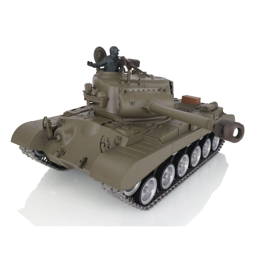 TOUCAN RC HOBBY Pro.Edition RTR Henglong 1/16 TK7.0 FPV M26 Pershing RTR RC Tank 3838 Barrel Recoil BB Airsoft Smoke Effect IR Battle with Sticter for Ages 14+
