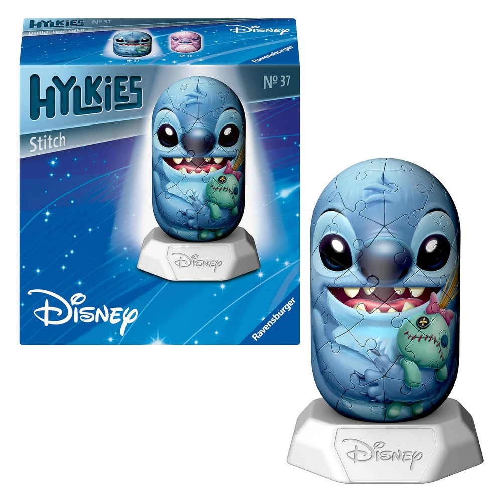 Ravensburger Hylkies: Disney Collectable Figures to Assemble Yourself - Figure #37 - Stitch - Build, Fall in Love Collect - Mini Figures for Disney Fans