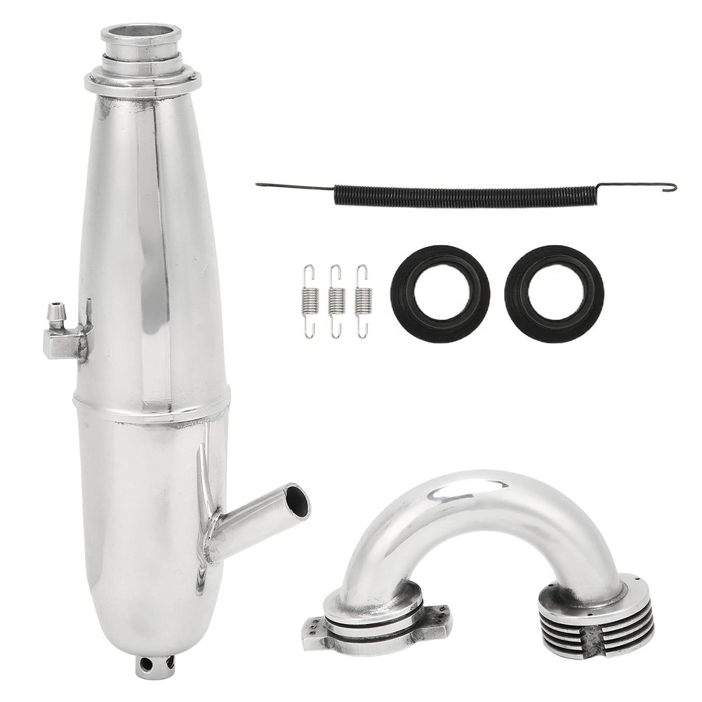 Engine Exhaust Pipe Aluminum Alloy Sturdy Anti Deformation Remote Vehicle Accessories for 1/8 Oil Truck