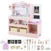 INFANS Kids Doctor Playset, Wooden Pretend Medical Station Activity Center Toy Set with 26 Interactive Veterinarian Accessories, Nurse Uniform X-Ray Film Stethoscope ECG Monitor for Toddler view 1