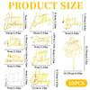 10 PCS Happy Birthday Cake Toppers Mirror Acrylic Cakes Topper Glitter Side Cake Topper Decorations Gold Cakes Inserts Charm Supplies for Anniversary Bridal Shower Birthday Party Supplies view 2