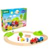 BRIO World Peppa Pig Train Set - 18-Piece FSC-Certified Wooden Railway Set - Includes Peppa and George Figures - Works with All BRIO Train Sets - Ages 3+ view 1