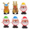 Hemoton 6pcs Christmas Toys: Wind Up Santa Sleigh and Reindeer Toys - Novelty Holiday Goody Bag Fillers - Christmas Theme Clockwork Playthings view 1