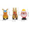 Hemoton 6pcs Christmas Toys: Wind Up Santa Sleigh and Reindeer Toys - Novelty Holiday Goody Bag Fillers - Christmas Theme Clockwork Playthings view 2