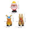 Hemoton 6pcs Christmas Toys: Wind Up Santa Sleigh and Reindeer Toys - Novelty Holiday Goody Bag Fillers - Christmas Theme Clockwork Playthings view 4