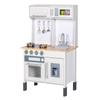 BRINJOY Kids Kitchen Playset, Wooden Pretend Play Kitchen for Kids w/Faucet, Sink, Stove, Oven, Cookware Utensils, Storage Cabinets, Toddler Role Play Toy Kitchen Set Gift for Girls Boys 3+ (White) view 1
