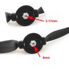 1PCS 10x6 1060 Folding Propeller 742-7 742-3 759-3 ASW28 RC Aircraft Glider Paddle Props w D43x3.17/4mm Plastic Spinner Volantex(Hole Dia 4mm) view 2