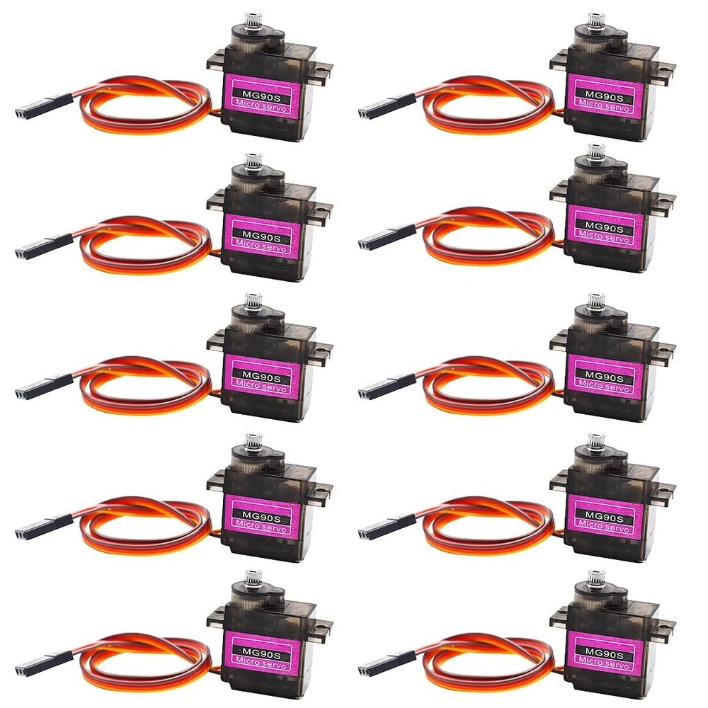2/4/5/10/20 Pcs Compatible with MG90S All Metal Gear 9g Servo SG90 Upgraded Version for Rc Helicopter Plane Boat Car Compatible with MG90 9G Trex 450 RC Robot(All Metal 20pcs)