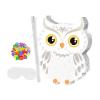 SM SunniMix Owl with Rod Blindfold Confetti, Snowy Owl Set for Wizard Carnival Game Decor view 1