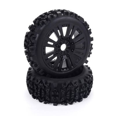 2Pcs 1/8 120mm RC Car Off-Road car Buggy Wheel Rim & Tires Tyre Compatible with Redcat Team Losi VRX HPI Kyosho HSP Carson Hobao