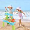 Alomejor Kids Sand and Water Table, Large Beach Table Design with Shovel Bucket Mold, Sensory Activity Playset for Toddlers Ages 1-3 3-5 4-8, Indoor Outdoor Toys view 2