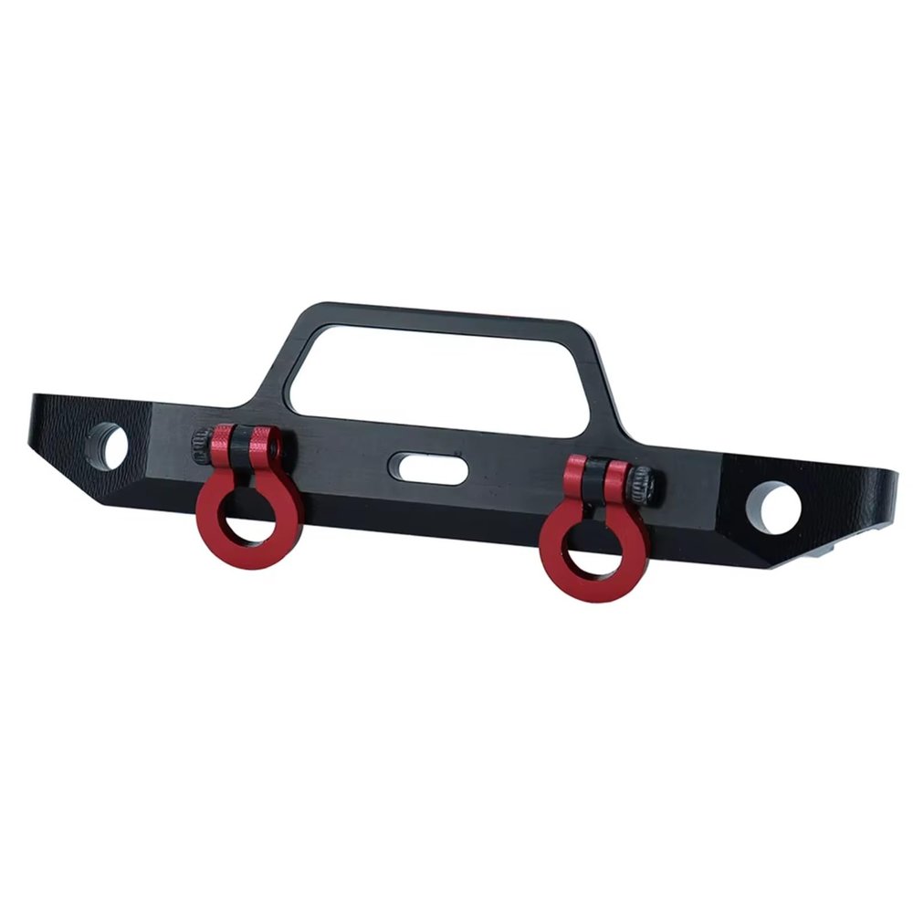 RC Accessories For Deadbolt For Axial For SCX24 AXI31616 90081 1/24 Metal Crawler Car Front Bumper With Rescue Hook Tow Hook Upgrade Parts